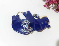 Eskilerden FİL Nazarlık - Nazar Boncuğu Duvar Dekoru - Duvar Tabağı - Dekor