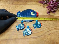 Eskilerden BALIK Nazarlık - Nazar Boncuğu Bereket Duvar Dekoru - Duvar Tabağı - Balık Dekor