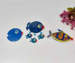 Eskilerden BALIK - FİL Nazarlık - Nazar Boncuğu Bereket Duvar Dekoru - Duvar Tabağı - Tasarım Balık Dekor - 3 ADET 999