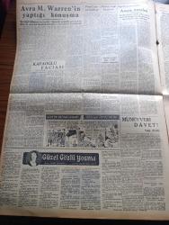 Ulus Gazetesi - Turkish Newspaper - 5 Kasım 1953 - Demokrat Parti nizam Partisi yazan Hüseyin Cahit Yalçın Başmakale - Atatürk'ün naaşı katafalkta fotoğraf - birleşik Amerika'da muhalefetin başarısı - İstanbulspor 4 Vefa 2 fotoğraf - Celal Yardımcının ağrı'daki konuşmasının zaptını tutanlar hala savcılığa davet edilmedi - birleşik Amerika'nın Türkiye Büyükelçisi Warren'in yaptığı konuşma - Adnan Menderes'e gönderilen protesto telgrafları - kafaoğlu faciası yazan Nihat Erim - İsrail başbakanı Ben Gurion istifa etti - tarihi Çemberlitaş tamir ediliyor - Kara Kuvvetleri hentbol şampiyonasını Harp okulu takımı kazandı - Ankara'da cemiyet hayatı - Ata'nın naaşı katafalka kondu foto röportaj Hüseyin Ezer - Atatürk'ün kız kardeşi Makbule Atadan da oradaydı fotoğraf - Bu toprağın altında Atatürk'ün bayrağımıza sarılı tabutu duruyordu rutubetin tesiri ile bayrak çürümüştü fotoğraf - Büyük Millet Meclisi Başkanı Abdülhalik Renda tutulan zaptı imzaladı fotoğraf - Anıtkabir'e gelecek Toprak