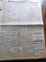 Ulus Gazetesi - Turkish Newspaper - 5 Kasım 1953 - Demokrat Parti nizam Partisi yazan Hüseyin Cahit Yalçın Başmakale - Atatürk'ün naaşı katafalkta fotoğraf - birleşik Amerika'da muhalefetin başarısı - İstanbulspor 4 Vefa 2 fotoğraf - Celal Yardımcının ağrı'daki konuşmasının zaptını tutanlar hala savcılığa davet edilmedi - birleşik Amerika'nın Türkiye Büyükelçisi Warren'in yaptığı konuşma - Adnan Menderes'e gönderilen protesto telgrafları - kafaoğlu faciası yazan Nihat Erim - İsrail başbakanı Ben Gurion istifa etti - tarihi Çemberlitaş tamir ediliyor - Kara Kuvvetleri hentbol şampiyonasını Harp okulu takımı kazandı - Ankara'da cemiyet hayatı - Ata'nın naaşı katafalka kondu foto röportaj Hüseyin Ezer - Atatürk'ün kız kardeşi Makbule Atadan da oradaydı fotoğraf - Bu toprağın altında Atatürk'ün bayrağımıza sarılı tabutu duruyordu rutubetin tesiri ile bayrak çürümüştü fotoğraf - Büyük Millet Meclisi Başkanı Abdülhalik Renda tutulan zaptı imzaladı fotoğraf - Anıtkabir'e gelecek Toprak