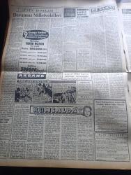 Ulus Gazetesi - Turkish Newspaper - 15 Aralık 1959 - Zirai borçların taksitle ödenmesi istendi - İsmail Rüştü Aksal ile Kemal Satır Dün otomobil kazası geçirdi - CHP teklifine göre çiftçi borçları 10 yıllık taksite bağlanacak - emekli dul ve yetim maaşından vergi kesilmemesi savunuldu - yenilmenin imkansızlığı yazan Bülent Ecevit - Lütfi kırdar'ın Moskova'da konuşması - 11 şeker fabrikası karaborsa malzeme ile tamamlanmış - CHP Genel merkezinin bulunduğu karanfil sokağında yol çalışması durdu fotoğraf - Radyo İnönü adı var diye bir kitap ilanını almadı - geyikli'deki hadise'nin sanıkları dün yargılandı - kumsalda çeviren Bilge Karasu Yazı Dizisi - deneme tiyatrosu yazan Metin And - değişiklik mi Safra Mı Yazan Emil Galip Sandalcı - Patrik Athenagoras Kahire'de - Fenerbahçe Galatasaray ile perşembe günü oynuyor - Nice kalecisi Lamia ilk defa milli oldu fotoğraf - En az gol yiyen kaleci Beşiktaşlı Necmi - Ordu takımımız B.A.C. ve İranla karşılaşacak - Metin Oktay 12 gol ile zirvede