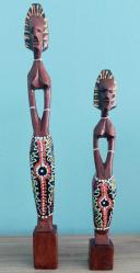 EL OYMASI AHŞAP 2'li AFRİKALI FİGÜR