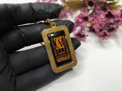 Versace Anahtarlık - Dönerli Metal Marka Anahtarlık