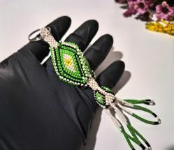 Boncuk İşi Nazarlık Anahtarlık - Cezaevi İşi Nazar Boncuklu Anahtarlık