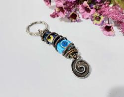 Eskilerden Nazarlık Anahtarlık - Cam Boncuklu Nazar anahtarlık - Büyük Ağır