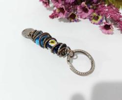 Eskilerden Nazarlık Anahtarlık - Cam Boncuklu Nazar anahtarlık - Büyük Ağır