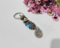 Eskilerden Nazarlık Anahtarlık - Cam Boncuklu Nazar anahtarlık - Büyük Ağır