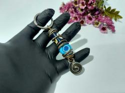 Eskilerden Nazarlık Anahtarlık - Cam Boncuklu Nazar anahtarlık - Büyük Ağır