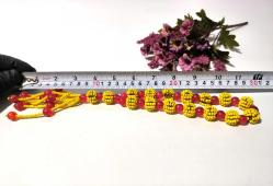 Cezaevi İşi Cam Boncuk Tesbih - Galatasaray Tesbip - Top Desenli El İşi Otantik sallama