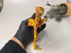 Cezaevi İşi Cam Boncuk Galatasaray Araç Süsü - Duvar Süsü Maşallah KUŞ - Boncuk Sanatı - 02