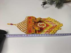 Cezaevi İşi Cam Boncuk Galatasaray Araç Süsü - Duvar Süsü Maşallah KUŞ - Boncuk Sanatı - 02