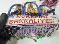 Cezaevi İşi Cam Boncuk Maşallah Araç Süsü - Duvar Süsü Maşallah KUŞ - Boncuk Sanatı