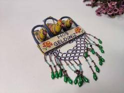 Cezaevi İşi Cam Boncuk Maşallah Araç Süsü - Duvar Süsü Maşallah KUŞ - Boncuk Sanatı