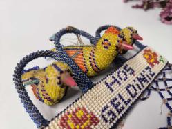 Cezaevi İşi Cam Boncuk Maşallah Araç Süsü - Duvar Süsü Maşallah KUŞ - Boncuk Sanatı