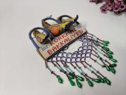 Cezaevi İşi Cam Boncuk Maşallah Araç Süsü - Duvar Süsü Maşallah KUŞ - Boncuk Sanatı