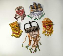 Cezaevi İşi Cam Boncuk Maşallah Araç Süsü - Duvar Süsü Maşallah KUŞ - Boncuk Sanatı - LOT - 5 ADET