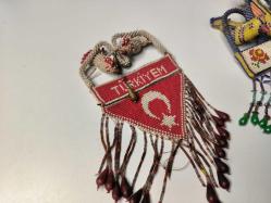 Cezaevi İşi Cam Boncuk Maşallah Araç Süsü - Duvar Süsü Maşallah KUŞ - Boncuk Sanatı - LOT - 5 ADET