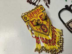 Cezaevi İşi Cam Boncuk Maşallah Araç Süsü - Duvar Süsü Maşallah KUŞ - Boncuk Sanatı - LOT - 5 ADET