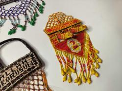 Cezaevi İşi Cam Boncuk Maşallah Araç Süsü - Duvar Süsü Maşallah KUŞ - Boncuk Sanatı - LOT - 5 ADET