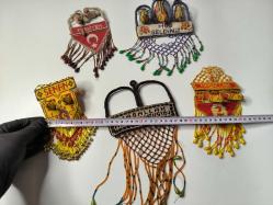 Cezaevi İşi Cam Boncuk Maşallah Araç Süsü - Duvar Süsü Maşallah KUŞ - Boncuk Sanatı - LOT - 5 ADET