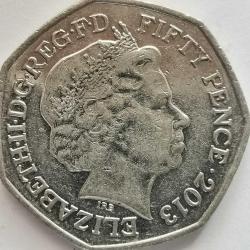 İNGİLTERE   2013   50   PENCE  HATIRA 100. Yıldönümü - Sör Benjamin Britten'in Doğumu