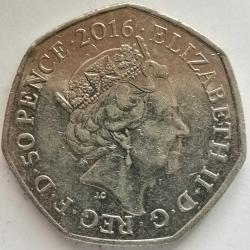 İNGİLTERE   2016   50   PENCE  HATIRA 150nci Yıl Dönümü - Beatrix Potter'ın Doğumu, Bayan Tiggy Winkle