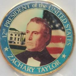 AMERİKA  2009  1/2 DOLAR YARIM DOLAR HATIRA DAMLA BASKI ÇİL  ZACHARY TAYLOR