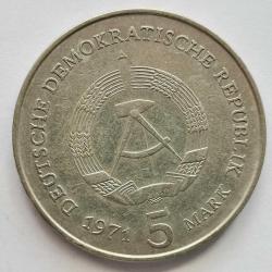 ALMANY  1971  5  MARK  HATIRA Berlin'in Brandenburg kapısı