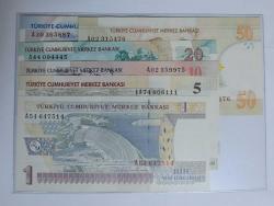 8. EMİSYON NADİR A SERİSİ YTL ( YENİ TÜRK LİRASI) KAĞIT PARA SETİ ÇİL KONDİSYONDA MERKEZ BANKASI ALBÜMÜNDE