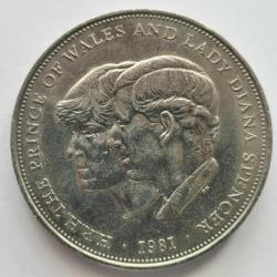 İNGİLTERE 1981 25 PENCE HATIRA Prens Charles ve Lady Diana düğünü 28,28 GRAM