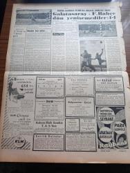 Ulus Gazetesi - Turkish Newspaper - 31 Mart 1958 - Çubuklu barajı'nda dün büyük Bir tehlike önlendi - Ankaragücü stadı'nda Galatasaray 1 Fenerbahçe 1 fotoğraf - İngiliz hükümeti son kararında direniyor Kıbrıs'ta Türk uçaklarına konan kayıtlar henüz kaldırılmadı - sendika başkanları toplanıyor - Bulganin'in yeni görevi - Tabipler Bankası yönetmeliği hazır - İsrail ve Suriye Kuvvetleri çarpıştı - Cumhuriyetçi Millet Partisi Hürriyet İle birleşmek istediğini açıkladı - Karapürçek yazan M. Sunullah Arısoy Yazı Dizisi - gizli Radyo Türkçe yayına devam ediyor - İspanya'da grev durumu - Ankara'da 24 saat sinema tiyatro programı - 12.000 meraklının 137.080 lira ödeyerek takip ettiği maç Galatasaray Fenerbahçe - Metin Oktay'ın golü fotoğraf - Fenerbahçe kalecisi Şükrü'nün müdahalesi fotoğraf - Türkiye basket şampiyonasında Fenerbahçe ve Galatasaray Galip - Ömer Besim koşusu - Gençlerbirliği kasımpaşa'ya 3-1 yenildi - evlat filmi Dörtyol Melek ve Dışkapı şan sinemasında - Raybank