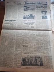 Ulus Gazetesi - Turkish Newspaper - 1 Ocak 1950 - 1950 senesi yazan Hüseyin Cahit Yalçın Başmakale - bu asrın gururu ve utancı yazan Peyami Safa - Başbakan Şemsettin Günaltay'ın İstanbul CHP kongresindeki nutku fotoğraf - Marshall planı Türkiye'de başarıyla tatbik ediliyor - Russell Dorr ilerleme Türk halkının da geniş işbirliğine ihtiyaç gösterecek dereceye geldi diyor fotoğraf - Merhum Mustafa Necati'nin ölüm yıldönümü - Yeni Yıl uğurlu olsun - Celal Bayar düşmanlık politikasını terk etmeyeceğini söylüyor - yılbaşı piyangosu dün akşam çekildi - 1950 yazan Falih Rıfkı Atay - pazar konuşması yazan Server Bedi - adliye sarayı'nın inşasına yazın başlanacak - Margaret Lockwood İle Norman Wooland hazin Aşk filminin bir sahnesinde Fotoğrafı -  Perihan Altındağ Sözeri Bomonti aile saz salonunda - Safiye Ayla Bomonti Aile saz salonunda - tam 10 yıl önce Staline verilen hediyeler - taklit sanatın rekorunu kıran Cevat Kurtuluş küçük tiyatroda - Birinci devre lig maçlarının son karşılaşmaları