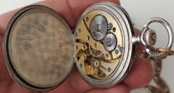 İSVİÇRE VİALUX RETART MARKA ORİJİNAL ANTİK KURMALI MUHTEŞEM BAKIMLI KÖSTEKLİ GÜMÜŞ KASA VE KAPAK CEP SAATİ VV2JJ2R ÇOK NADİR