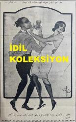 Osmanlıca Akbaba Mizah Dergisi-Gazetesi, Orijinal Dönem Basım, (Ottoman Magazine-Newspaper) - 19 Ocak 1924 - Sayı: 117 - Rumi: 19 Kanun-i Sani 1340 - Hicri: 10 Cemaziyelahir 1342 - Karikatürist Ramiz Gökçe'nin Çalışması 