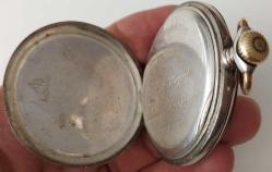 İSVİÇRE ASLAN FİGÜRLÜ ÖZEL YAPTIRILAN ANCRE MARKA ORİJİNAL ANTİK KURMALI MUHTEŞEM BAKIMLI GÜMÜŞ KASA CEP SAATİ G1A1L1A1 ÇOK NADİR