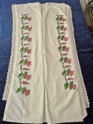 KANAVİÇE İŞLEMELİ YASTIK SARGISI