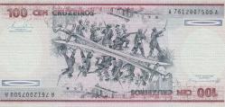 Brezilya, 100 Cruzeiros (1984) ÇİL Eski Yabancı Kağıt Para