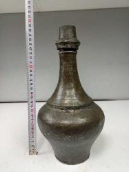 Antika Osmanlı Nadir Bardak Kapaklı Bakır Başucu Sürahisi