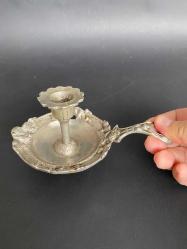 Ağır döküm şinanay kandil mumluk pirinç döküm 70lerden