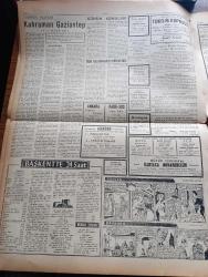 Ulus Gazetesi - Turkish Newspaper - 9 Şubat 1958 - Kıbrıs Türkleri Londra'da büyük toplantı yapacak - Kütahya Bolu'yu 1-0 yendi fotoğraf - Beşiktaş 2 Adalet 0 - Samet Ağaoğlu Devlet Bakanı oldu - Profesör Hüseyin Nail Kubalı olayı ile ilgili bir sözlü soru - basın teknisyenleri sendikası toplandı fotoğraf - 318 imzalı telgraf bakana çekilmiştir - Celal Bayar Libya'da - Ayşen Sonuvar  son moda şapkalar defilesi Fotoğrafı - Vatan Yolunda Milli mücadele hatıraları yazan Yakup Kadri Karaosmanoğlu Yazı Dizisi - partilerarası mücadele üçüncü boyut dış siyaset yazan Bülent Ecevit - Tokori köprüsü filmi renkli sinemada - kanlı eller filmi Gölbaşı sinemasında - duvaklı göl filmi Nur sinemasında - canavar tohumu filmi Ankara sinemasında - Ankara'da 24 saat sinema tiyatro programı - güreşte Finlilere 4 3 yenildik - Mustafa Dağıstanlı Melbourne olimpiyatlarında kendini sikletinde şampiyonluğa götüren güreşlerden birinde fotoğraf - Doğubank - tamek domates suyu -  Garanti Bankası