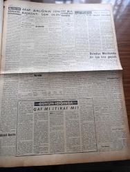 Ulus Gazetesi - Turkish Newspaper - 11 Şubat 1958 - Atina'da Kıbrıs'ın geleceği için görüşmeler yapılıyor - bahar havası yaşayan başkentliler Dün bundan bol bol faydalandılar fotoğraf - CHP'nin en kuvvetli tarafı tesanüttür - yargıç ödenekleri arttırılıyor - Adnan Menderes'in Bursa Demokrat Parti kongresinde verdiği ve radyoda okunan demeci - Celal Bayar dönüyor - Arap birliğinin yeni başkenti Şam oldu - Asım Eren'in başbakana telgrafı - birleşik Amerika Fransa ile Tunus arasında arabuluculuk yapacak - Vatan Yolunda Milli mücadele hatıraları yazan Yakup Kadri Karaosmanoğlu Yazı Dizisi - gaf mı itiraf mı yazan Bülent Ecevit - vur fakat gülme yazan Yakup Kadri Karaosmanoğlu - komisyon Zeki Zeren'in dersini inceliyor - Ankara'da 24 saat sinema tiyatro programı - Ankara İstanbul Radyosu Programı - pek yakında senenin en büyük filmi Aida Sophia Loren - Fransız kültür merkezi'nde konferans - boks milli takımımız dün gece Tahran'a hareket etti - Galatasaray yarın emniyet ile oynuyor