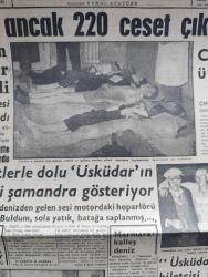 Ulus Gazetesi - Turkish Newspaper - 3 Mart 1958 - cesetlerle dolu Üsküdar vapurunun yerini şamandıra gösteriyor - denizden ancak 20 ceset çıkarılabildi Fotoğrafı - geminin battığı yer tespit edildi 55 kişinin cenazesi törenle kaldırıldı - CHP Meclisi üzüntüsünü açıkladı - facia yerinden çizgiler Rıhtım boyu dehşet verici ve korkunç - üsküdarlı Ahmet Üsküdar'da öldü - fotoğraftaki yaşlı adam dalgalar arasından canlı kurtarıldı fakat karaya çıkınca aklını kaybetti - Üsküdar vapurunun kurtarılan biletçisi Kamil Özçok faciayı anlatıyor fotoğraf - Yunan başbakanı karamanlis istifa etti - Karapürçek yazan M. Sunullah Arısoy Yazı Dizisi - Tunus Fransa yazan Ahmet Şükrü Esmer - Ankara'da 24 saat sinema tiyatro programı - Galatasaray Altay'ı da Dün 3-0 mağlup etti - Turgay Şeren sakatlanıp hastaneye kaldırıldı fotoğraf - Demirspor Gençlerbirliğini rahatlıkla 3-1 yendi - Hilal karşısında Hacettepe kazandı - senelerin en büyük filmi Aida büyük sinemada - aşk uğruna katil filmi renkli sinemada