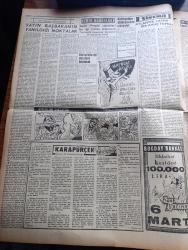 Ulus Gazetesi - Turkish Newspaper - 3 Mart 1958 - cesetlerle dolu Üsküdar vapurunun yerini şamandıra gösteriyor - denizden ancak 20 ceset çıkarılabildi Fotoğrafı - geminin battığı yer tespit edildi 55 kişinin cenazesi törenle kaldırıldı - CHP Meclisi üzüntüsünü açıkladı - facia yerinden çizgiler Rıhtım boyu dehşet verici ve korkunç - üsküdarlı Ahmet Üsküdar'da öldü - fotoğraftaki yaşlı adam dalgalar arasından canlı kurtarıldı fakat karaya çıkınca aklını kaybetti - Üsküdar vapurunun kurtarılan biletçisi Kamil Özçok faciayı anlatıyor fotoğraf - Yunan başbakanı karamanlis istifa etti - Karapürçek yazan M. Sunullah Arısoy Yazı Dizisi - Tunus Fransa yazan Ahmet Şükrü Esmer - Ankara'da 24 saat sinema tiyatro programı - Galatasaray Altay'ı da Dün 3-0 mağlup etti - Turgay Şeren sakatlanıp hastaneye kaldırıldı fotoğraf - Demirspor Gençlerbirliğini rahatlıkla 3-1 yendi - Hilal karşısında Hacettepe kazandı - senelerin en büyük filmi Aida büyük sinemada - aşk uğruna katil filmi renkli sinemada