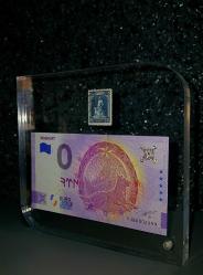 Bozkurt 0 Euro Hatıra Para ve Bozkurt Pulu Damgalı Özel Pleksi  Standında İçinde