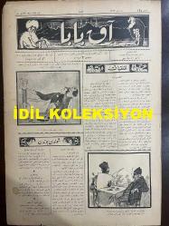 Osmanlıca Akbaba Mizah Dergisi-Gazetesi, Orijinal Dönem Basım, (Ottoman Magazine-Newspaper) - 14 Şubat 1924 - Sayı: 125 - Rumi: 14 Şubat 1340 - Hicri: 8 Recep 1342 - Karikatür: 