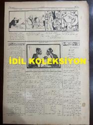 Osmanlıca Akbaba Mizah Dergisi-Gazetesi, Orijinal Dönem Basım, (Ottoman Magazine-Newspaper) - 14 Şubat 1924 - Sayı: 125 - Rumi: 14 Şubat 1340 - Hicri: 8 Recep 1342 - Karikatür: 