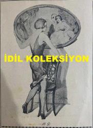 Osmanlıca Akbaba Mizah Dergisi-Gazetesi, Orijinal Dönem Basım, (Ottoman Magazine-Newspaper) - 14 Şubat 1924 - Sayı: 125 - Rumi: 14 Şubat 1340 - Hicri: 8 Recep 1342 - Karikatür: 