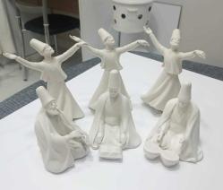 Eski Sümerbank Porselen  Sınırlı Üretim Mevlevi Semazen Seti 6 parça 1970 ler