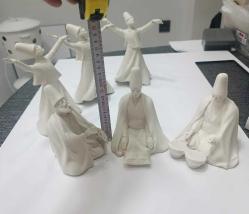 Eski Sümerbank Porselen  Sınırlı Üretim Mevlevi Semazen Seti 6 parça 1970 ler